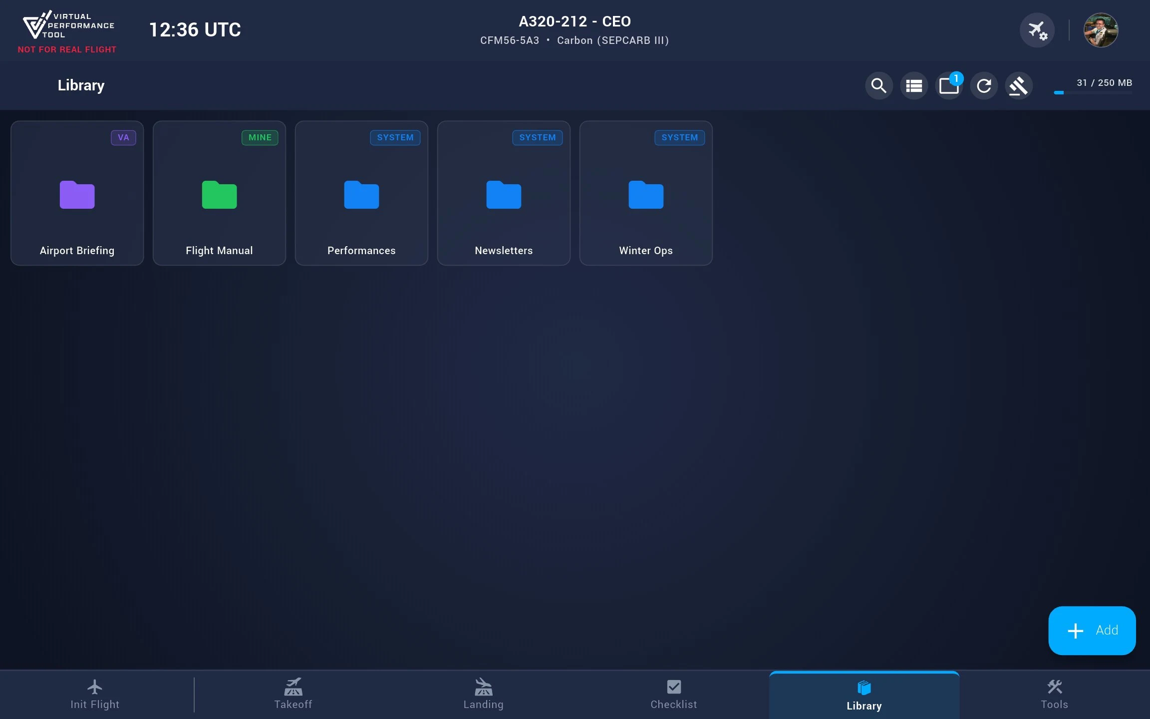 Virtual Performance Tool screenshot