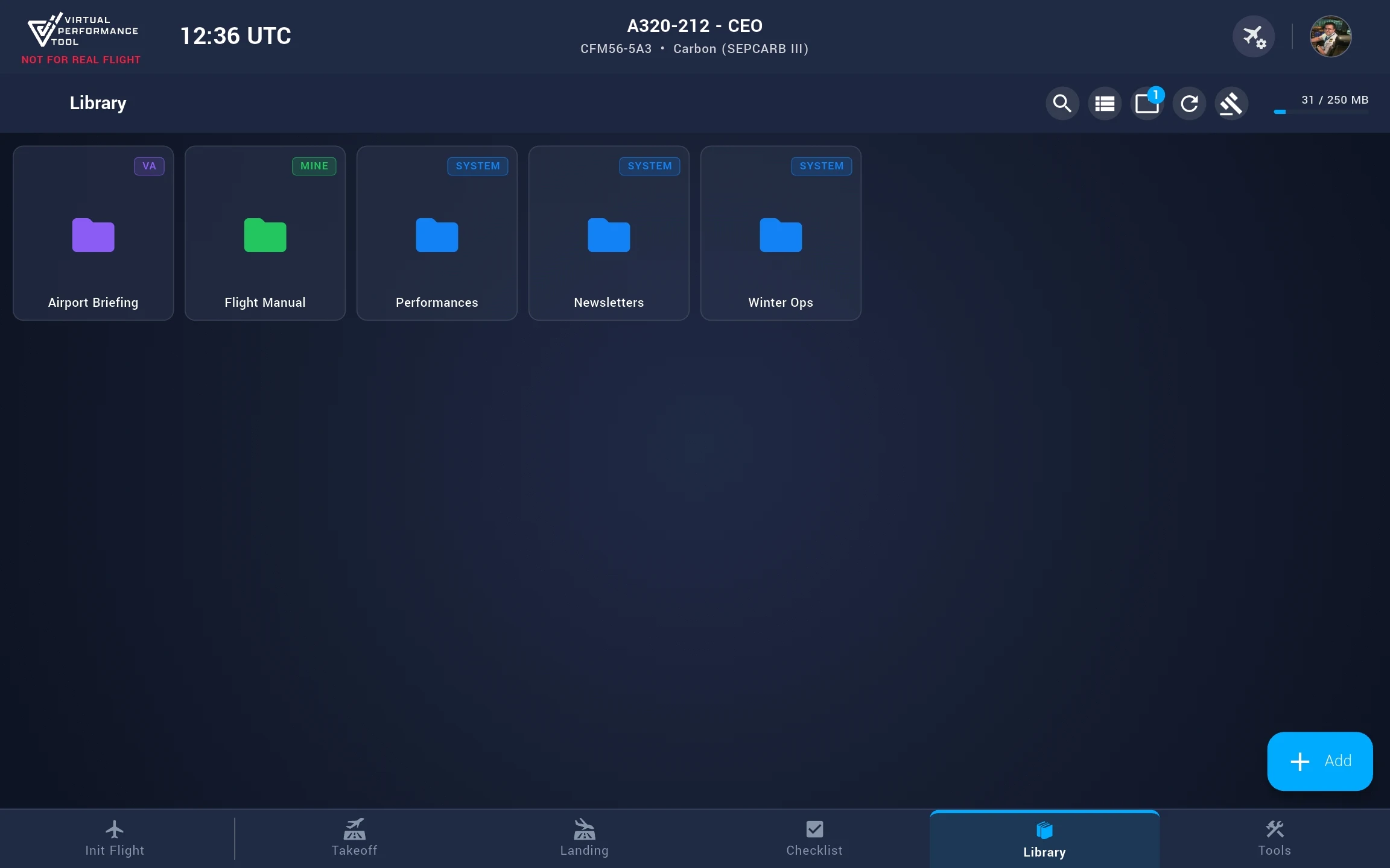 Virtual Performance Tool screenshot
